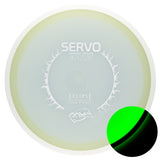 Disc golf disc with 'Servo' and 'MVP Disc Sports' branding on a white background