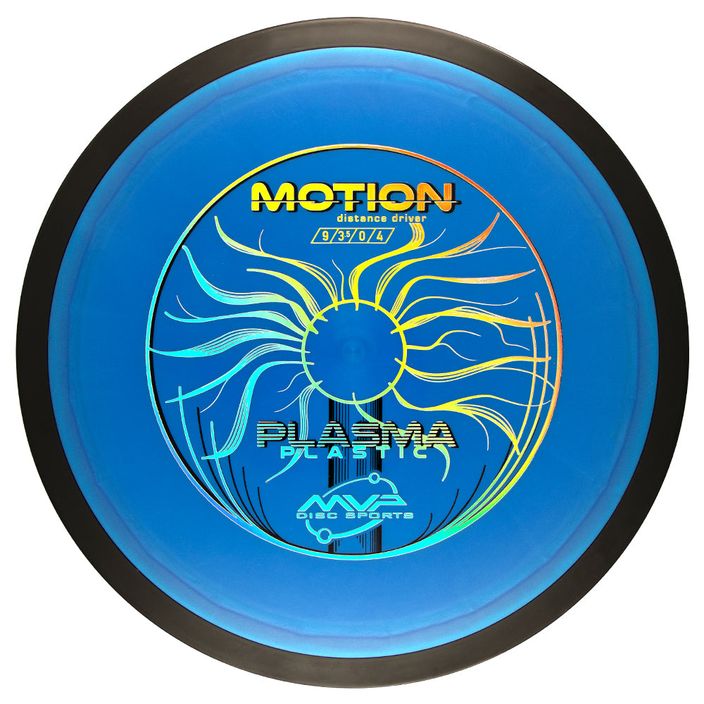 Blue disc with 'MVP Disc Sports' branding on a white background