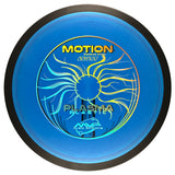 Blue disc with 'MVP Disc Sports' branding on a white background