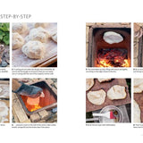 Step-by-step guide to baking naan with images of the process.