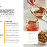 Page from a book or magazine showing honey spread with ingredients and preparation.