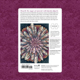 Jigsaw puzzle packaging with garden quartz illustration on a purple floral patterned background