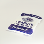 Pack of Harris Vinbrite filter pads on a white background