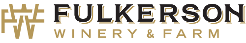 Fulkerson Winery & Farm logo with gold and black text