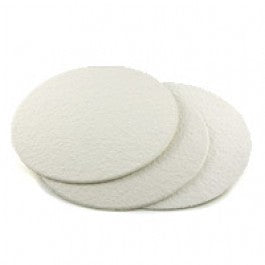 three filter pads stacked on a white background