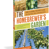 Book titled 'The Homebrewer's Garden' on a white background