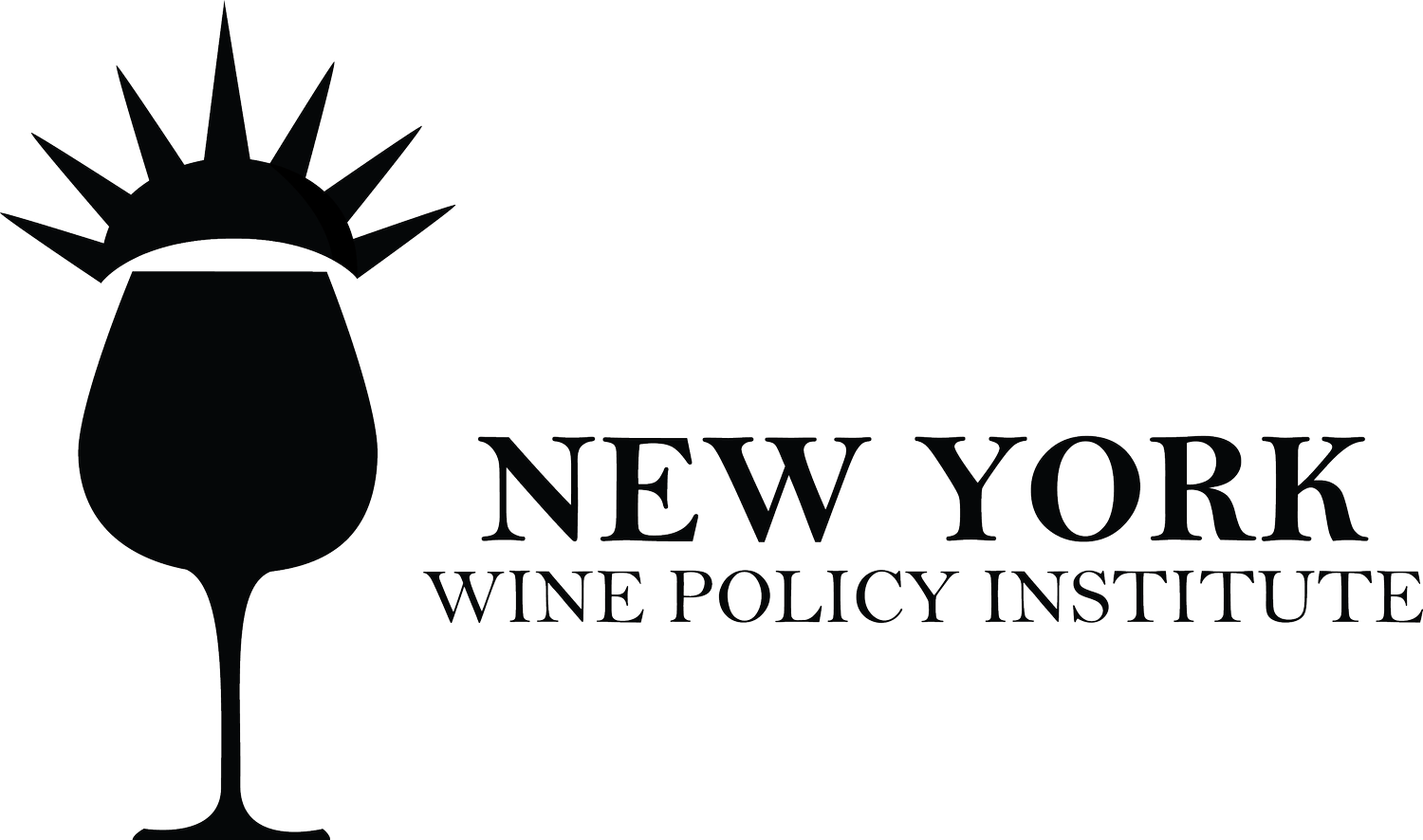 Logo of the New York Wine Policy Institute with a wine glass and crown silhouette.