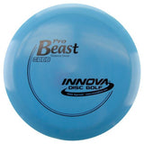 Blue disc golf disc with 'Pro Beast' and 'Innova Disc Golf' branding on a white background