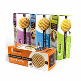 Assorted boxes of Tresoèrs Crispy French Crackers on a white background