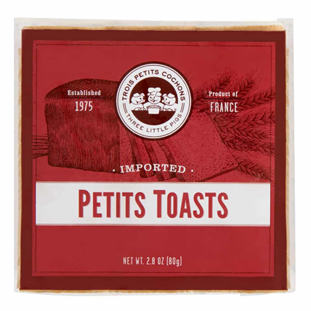 Petits Toasts package on a white background with France branding