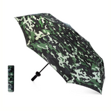 Camouflage-patterned umbrella on a white background
