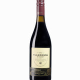 Dark bottle of Fulkerson Winery and farm Zweigelt on a white background 