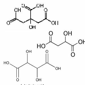 Chemical structure of L-lactate on a white background