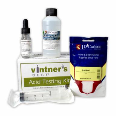 Vintner's Best Acid Testing Kit with ID Carlson products on a white background