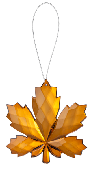 Decorative leaf ornament with a geometric design on a white background