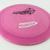 Pink disc golf disc with 'Innova Disc Golf' and 'Star Ape' branding on a white background