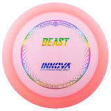 Pink disc with 'Beast' and 'Innova' branding on a transparent background