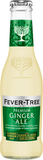 Fever-Tree Ginger Ale bottle with green label and clear bottle