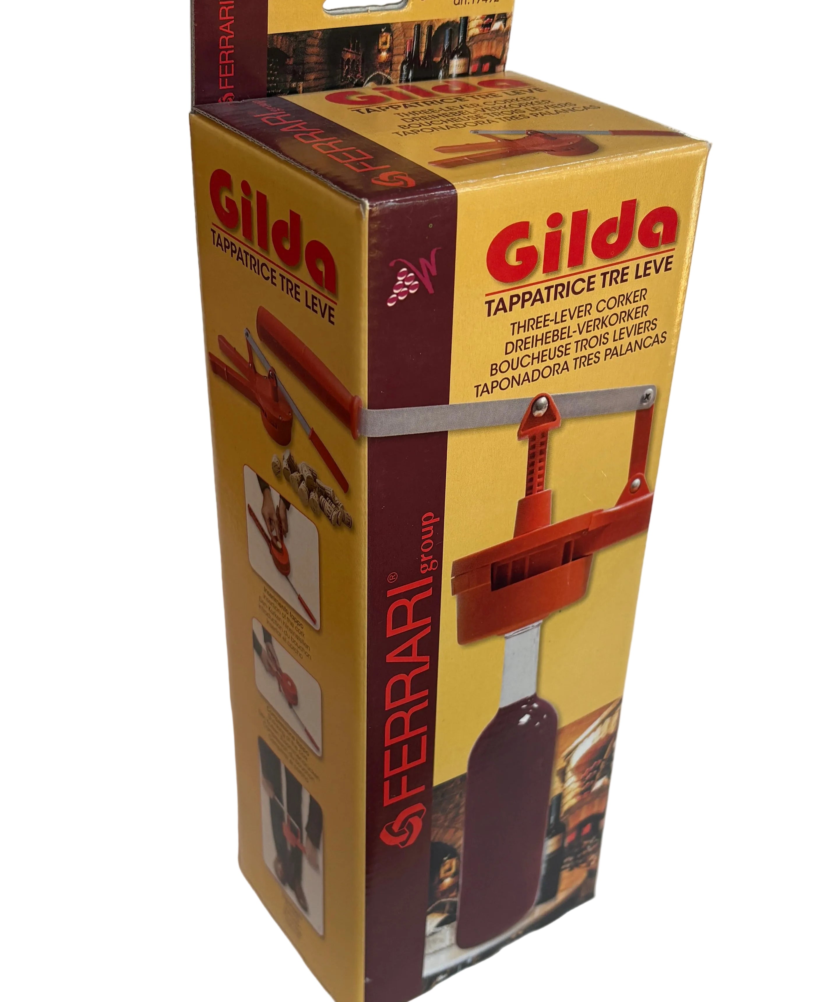 Gildo bottle corker packaging on a white background