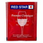 Red Star Premier Classique wine yeast package on a white background
