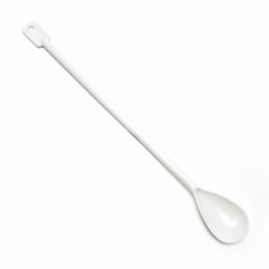 White spoon on a white background