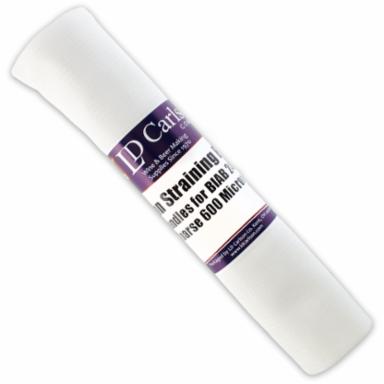 Large rolled up bag with a label on it on a white background