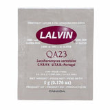 Lalvin QA23 wine yeast package on a white background