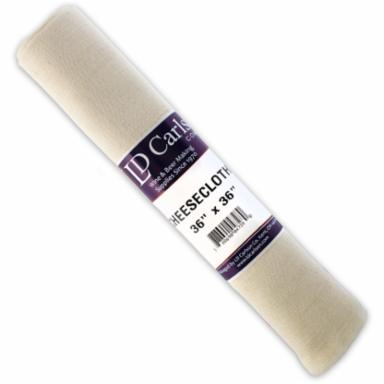 Roll of cheesecloth with a label on a white background