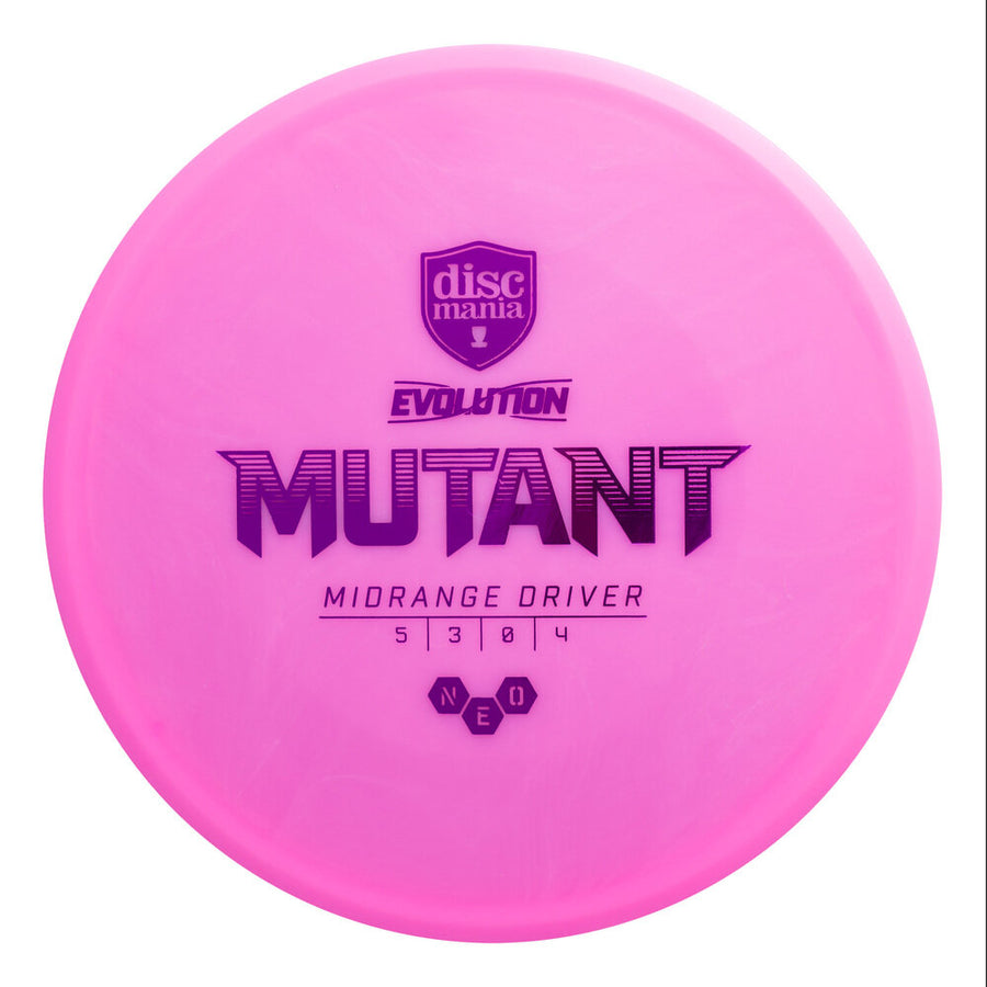 Pink disc with purple text and Discmania logo on a white background