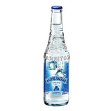 Jarritos Mineraña soda bottle on a white background