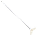 tool with a long shaft and propeller blades on one end on a white background