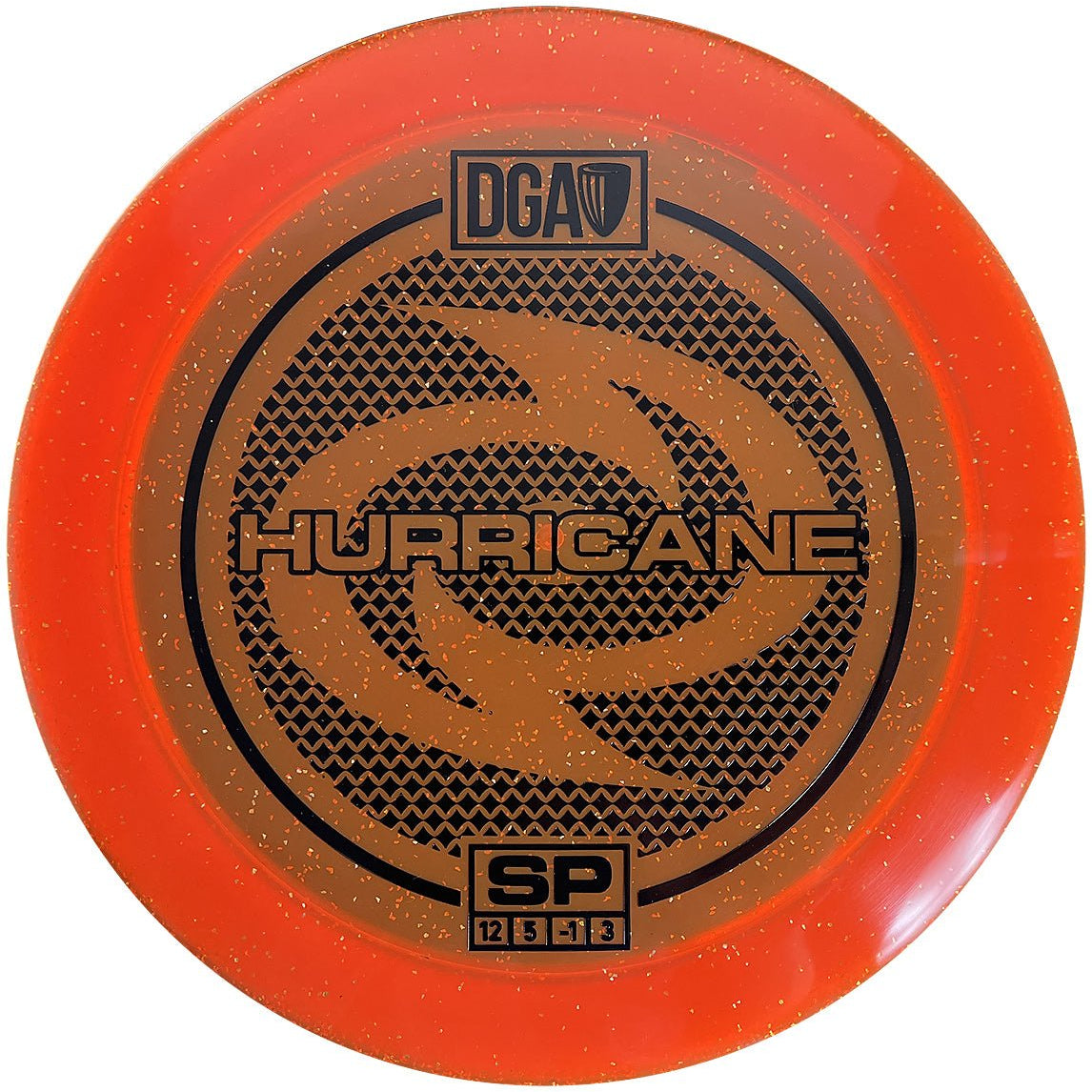 Orange disc with 'DGA Hurricane' branding on a white background