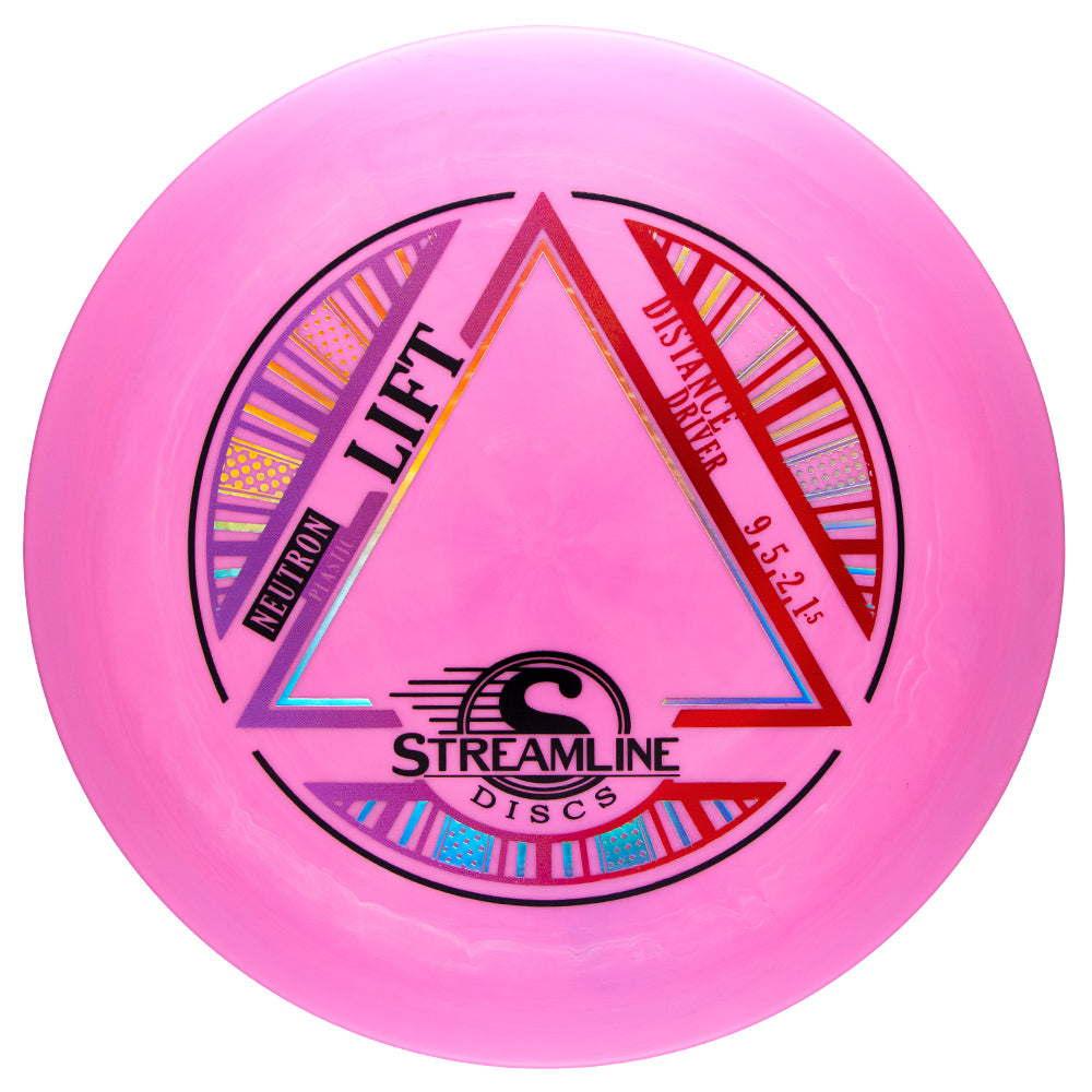 Pink disc with 'Streamline Discs' branding and design on a white background