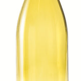 Yellow wine bottle on a white background
