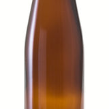 Brown glass bottle on a white background