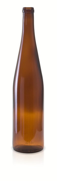 Brown glass bottle on a white background