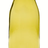 Yellow wine bottle on a white background