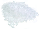 White powder on a white background